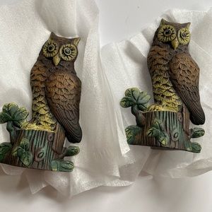 Vintage owl Bookends